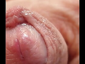 Grown respecting delighted sponger gives a close-up blowjob